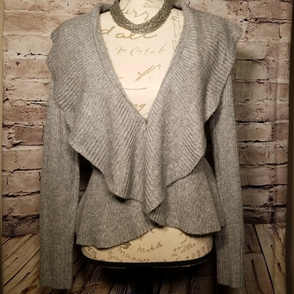 WHBM Ruffle Sweater /  Cardigan